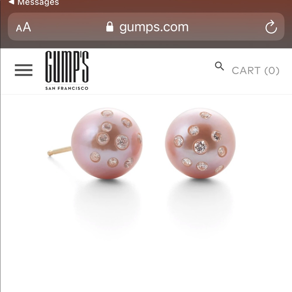 Russell Trusso Pearl and Diamond earrings